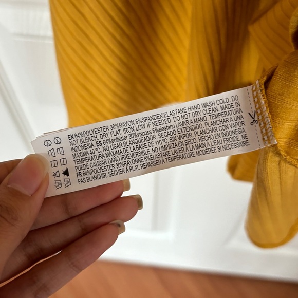 Forever21 Long Sleeve Knit Mustard Yellow Dress - Picture 13 of 15